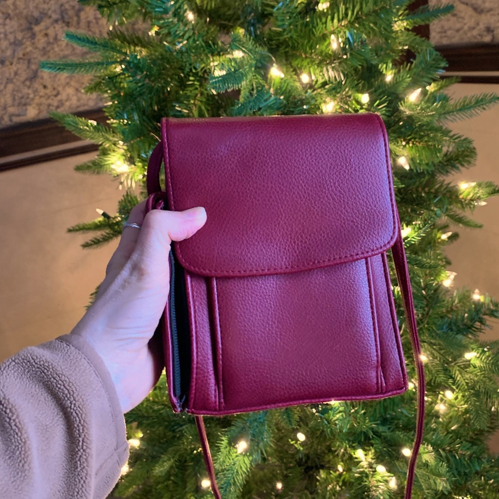 Burgundy bag in good condition